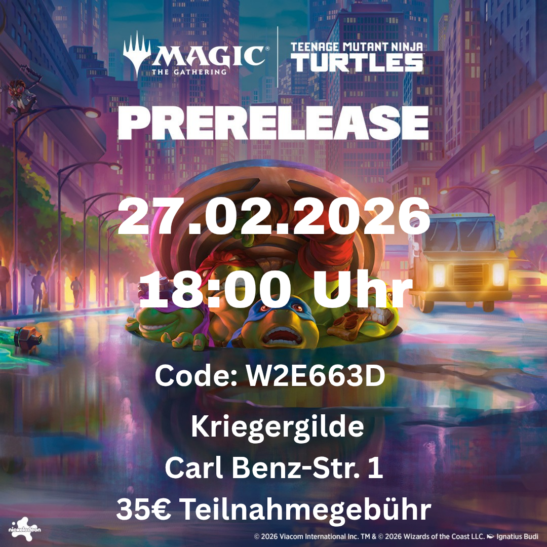 Prerelease Ninjaturtles am 27.02.2026