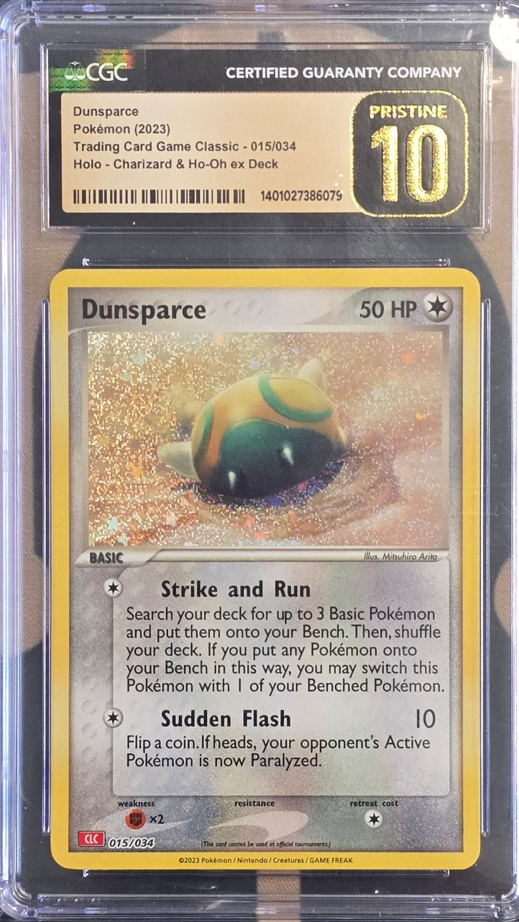Dunspace - CLC15 Pokemon Slab - CGC Pristine 10