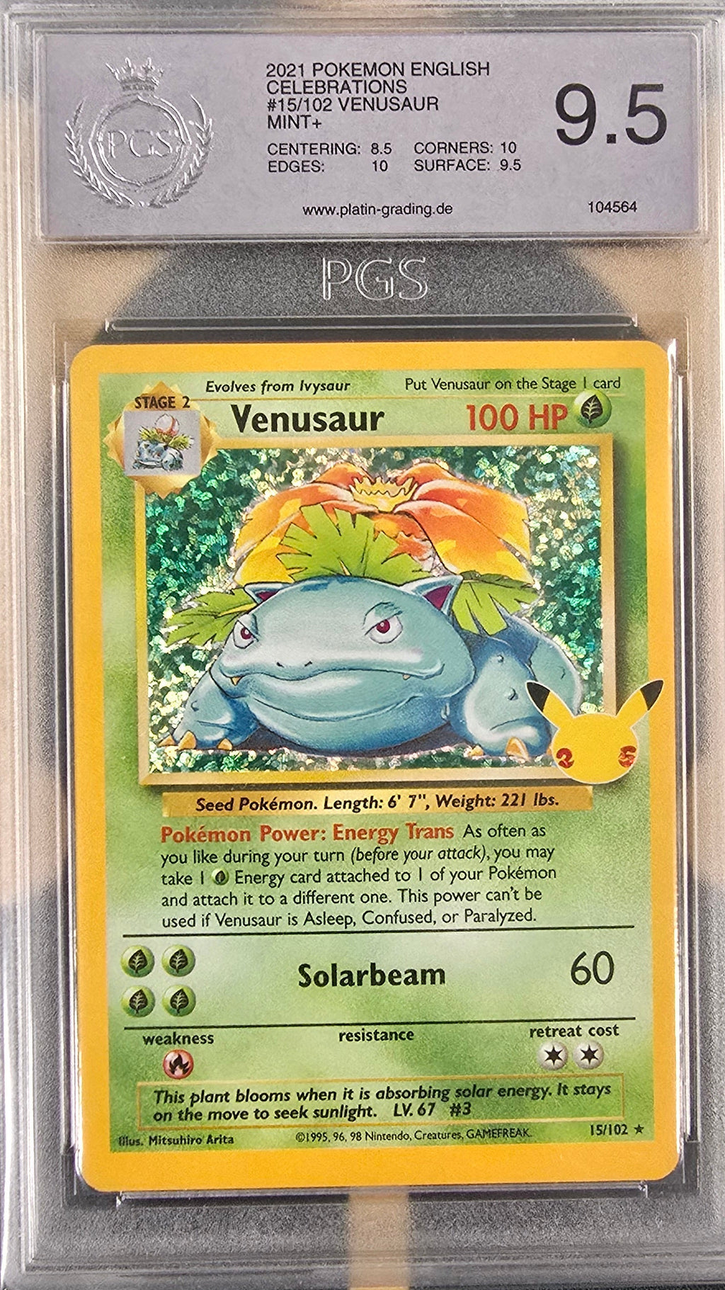 Bisaflor - CEL BS15 Pokemon Slab - PGS 9,5