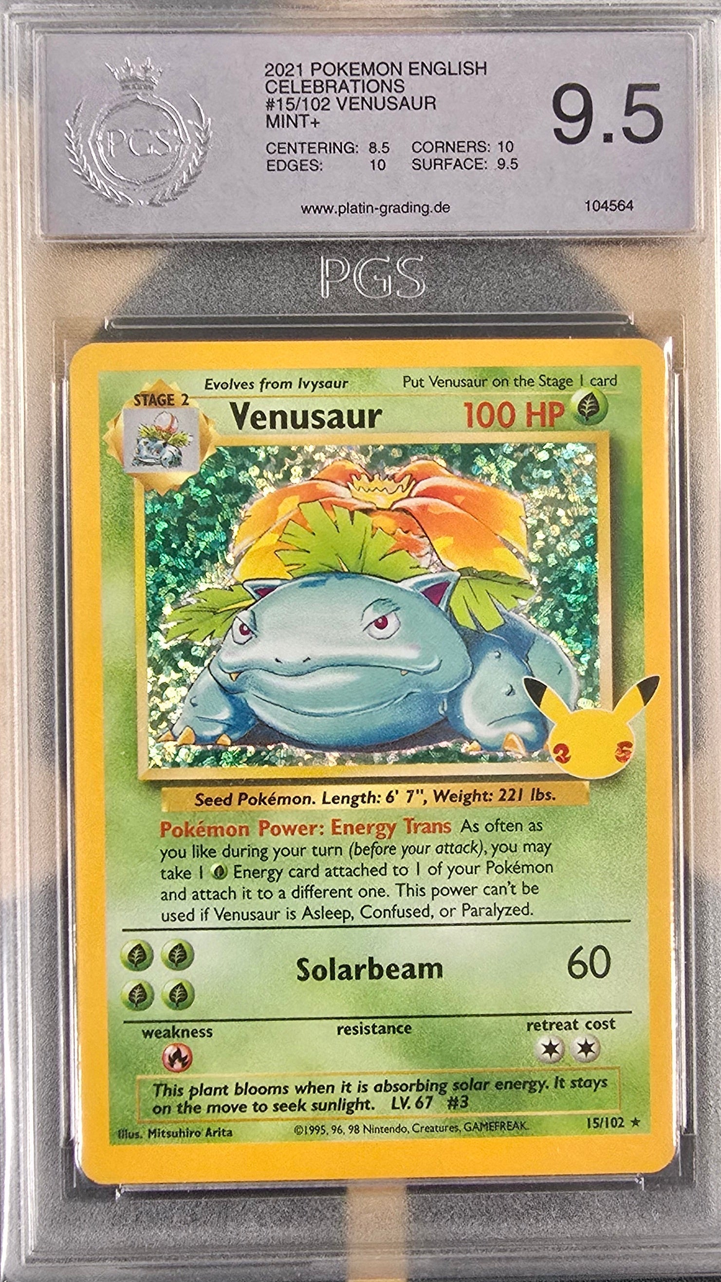 Bisaflor - CEL BS15 Pokemon Slab - PGS 9,5