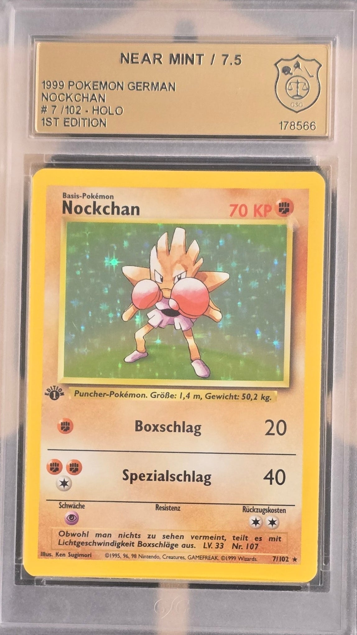 Nockchan Baseset - BS 7 Pokemon Slab - GSG 7,5